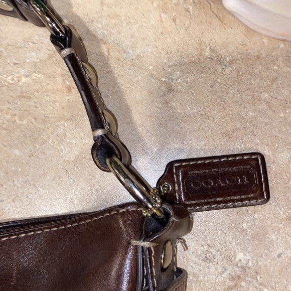 brown and tan coach purse - Picture 3 of 7